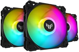 ASUS TUF Gaming TF120 ARGB Chassis Fan 3Pin Customizable LEDs Blade, Advanced Fluid Dynamic Bearing, 120mm PWM Control, Anti-Vibration Pads, Double-Layer LED Array for Computer Case & Liquid Radiator