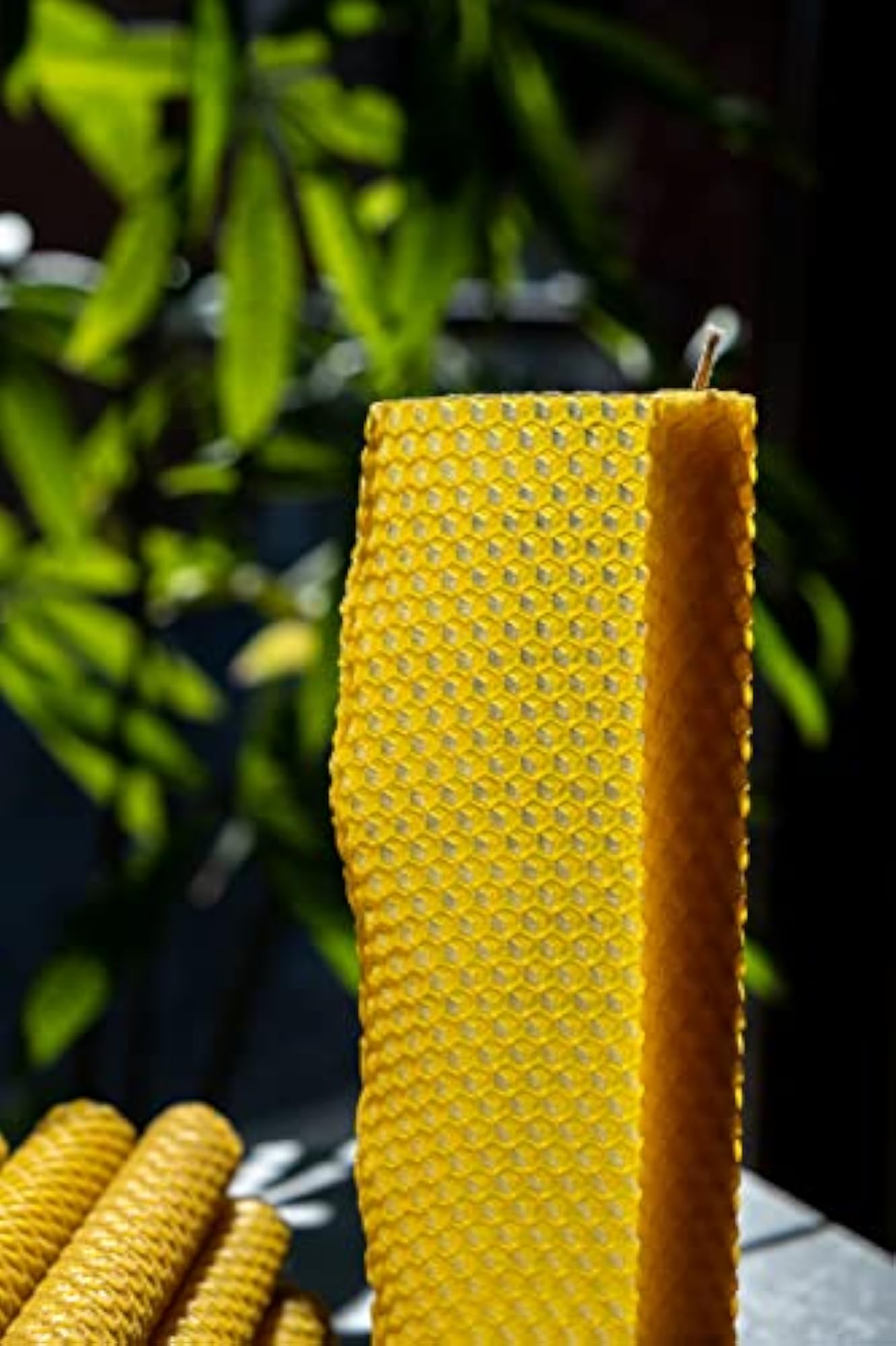 Beeswax Candle Set Taper Handmade, 12 pcs Slightly Narrow