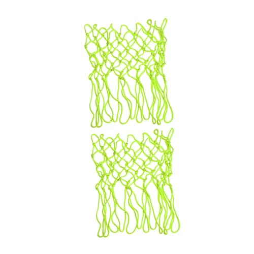 Hemobllo 2 Pièces Filet de Basket Lumineux Extérieur Nylon Vert Fruit avec Crochets Filet de Basket-Ball Glow-in-The-Dark pour Sécurité et Jeux Plein Air