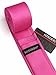HISDERN Hot Pink Ties for Men Solid Fuchsia Necktie Skinny Formal Woven Satin Classic Silk Slim Plain Wedding Party