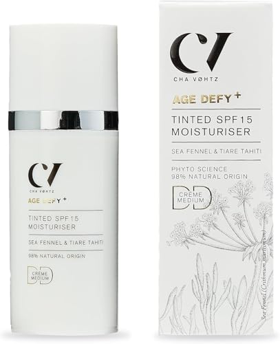 Green People Age Defy+ Hidratante DD Tinte SPF15 Medio - Crema de Día Correctora de Color y Antienvejecimiento - Sin Alcohol - Vegana, 30ml