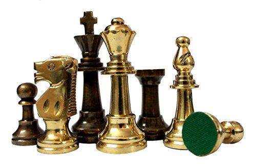 Pièces d'échecs en laiton de 7,62 cm stables et durables - 2