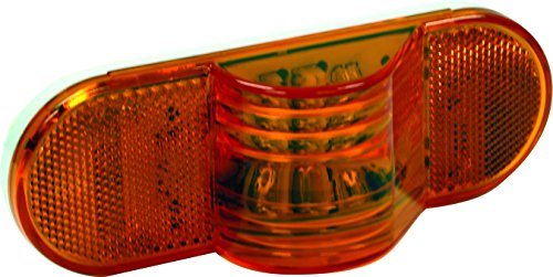 Buyers Products 5626208, 6 Inch Oval Midship Turn Signal and Side Marker with Reflex, 9 LEDS, Clearance Light, Identifying Lights for Trucks and Trailers, Amber by Buyers Products Company - Used condition - US$12.40