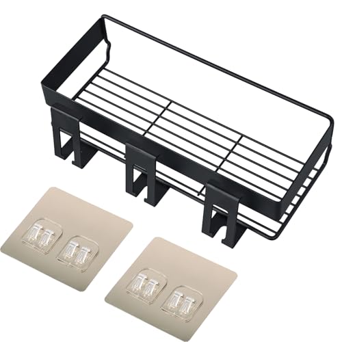 Volumoon Portacepillos de Dientes Pared, Soporte Cepillo de Dientes de Pared con 3 Tazas, Juego de Portacepillos para el Cuarto de Baño, Organizador para Cepillo de Dientes Sin Taladro para Baño