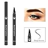 Boobeen 2Pcs Eyebrow Tattoo Pen - Microblading Waterproof Liquid Eyebrow Pencil with Tilted Four-pronged Pen Head Design - Creates Natural Looking Brows Effortlessly and Stays on All Day