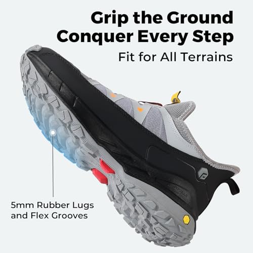 Image of FitVille Extra Wide Sneakers for Men Slip-on Shoes, Soft Comfortable Mens Running Shoe, Slip Resistant Hiking Walking Shoes with Arch Support & Wide Toe Box