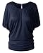 BIADANI Women Lightweight Scoop Neck Batwing Dolman Top