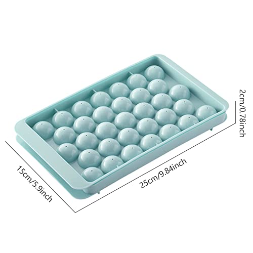 Molde para hielos redondo con tapa 33 cubos 2 piezas miniatura 6