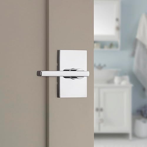 Vista 11 de Kwikset Halifax - Manija interior de paso, palanca para puertas de clóset y pasillo, manija reversible sin seguro, en acabado negro mate, con Mate