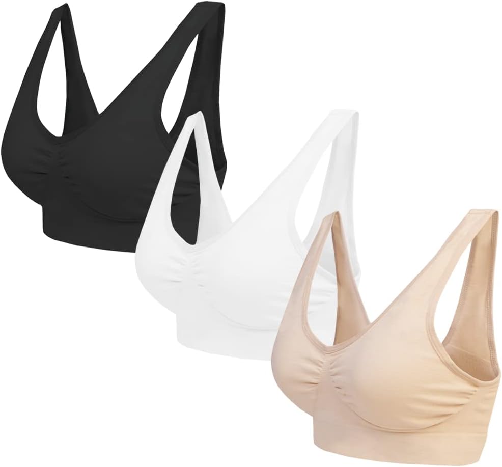 Blu Apparel Multipack Seamless Comfort Bras Sleep Bras Sizes 8-24 Not Padded Wireless Blu Apparel Multipack Seamless Comfort Bras Sleep Bras Sizes 8-24 Not Padded Wireless