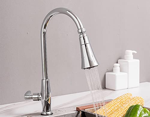 Image of 360 Degree ABS Plastic Tap Aerator Saving Sprayer Head Water Swivel Faucet Extender Rotatable Bubbler 2 Modes for Bathroom Kitchen (Short)