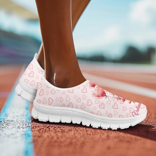 Howilath Valentine's Slip on Loafers for Women Running Sneakers Tennis Shoes Walking Casual Loafers2