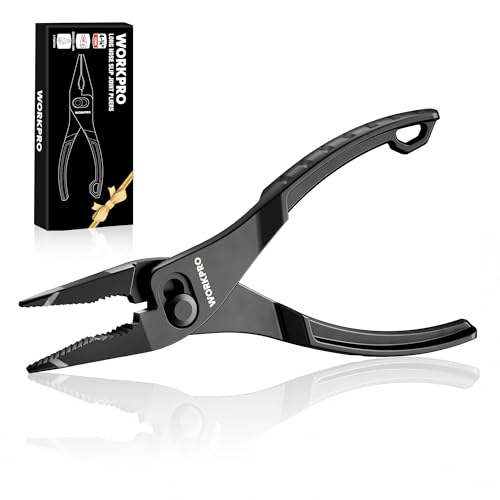 WORKPRO 4.5 Inch Long Nose Slip Joint Pliers Small Pliers for Tight Space