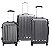 Goplus® Globalway 3 Pcs Luggage Travel Set Bag Abs+pc Trolley Suitcase (Gray)