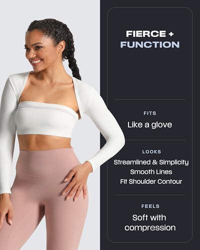 Image of Aoxjox Women's Lexi Lined Bolero Shrug | workout long sleeve,waist-defining cropped fit,open front cardigan,buttery soft fabric,layering,yoga,gym,daily wear