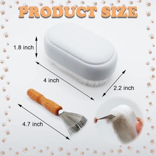 Image of Cat Tongue Brush Soft Cat Grooming Gentle Hair Brush for Shedding Massage Includes Detangling Cleaning Claw