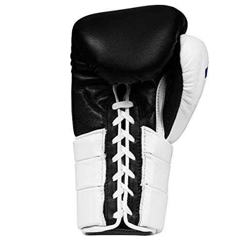 Fighting Sports Tri-Tech Tenacious Lace Training Gloves, Black/White, 18 Oz #TOP1