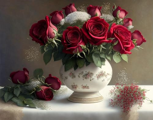 Poster sur toile roses rouges SERENDIPITP art mural haut de gamme