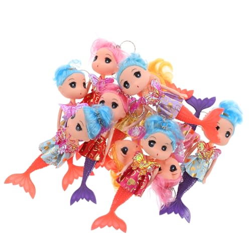 Toyvian 10piezas Figuras De Juguete De Sirena Muñecas De Sirena para Niñas Cumpleaños
