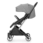 Kinderkraft Kinderwagen INDY, Liegebuggy, Sportwagen, Leicht nur 6 kg und wendig, Drehbare Vorderräder, Verstellbarer Griff, Stufenlose Einstellung der Rückenlehne, Schnelles Zusammenklappen, Grau
