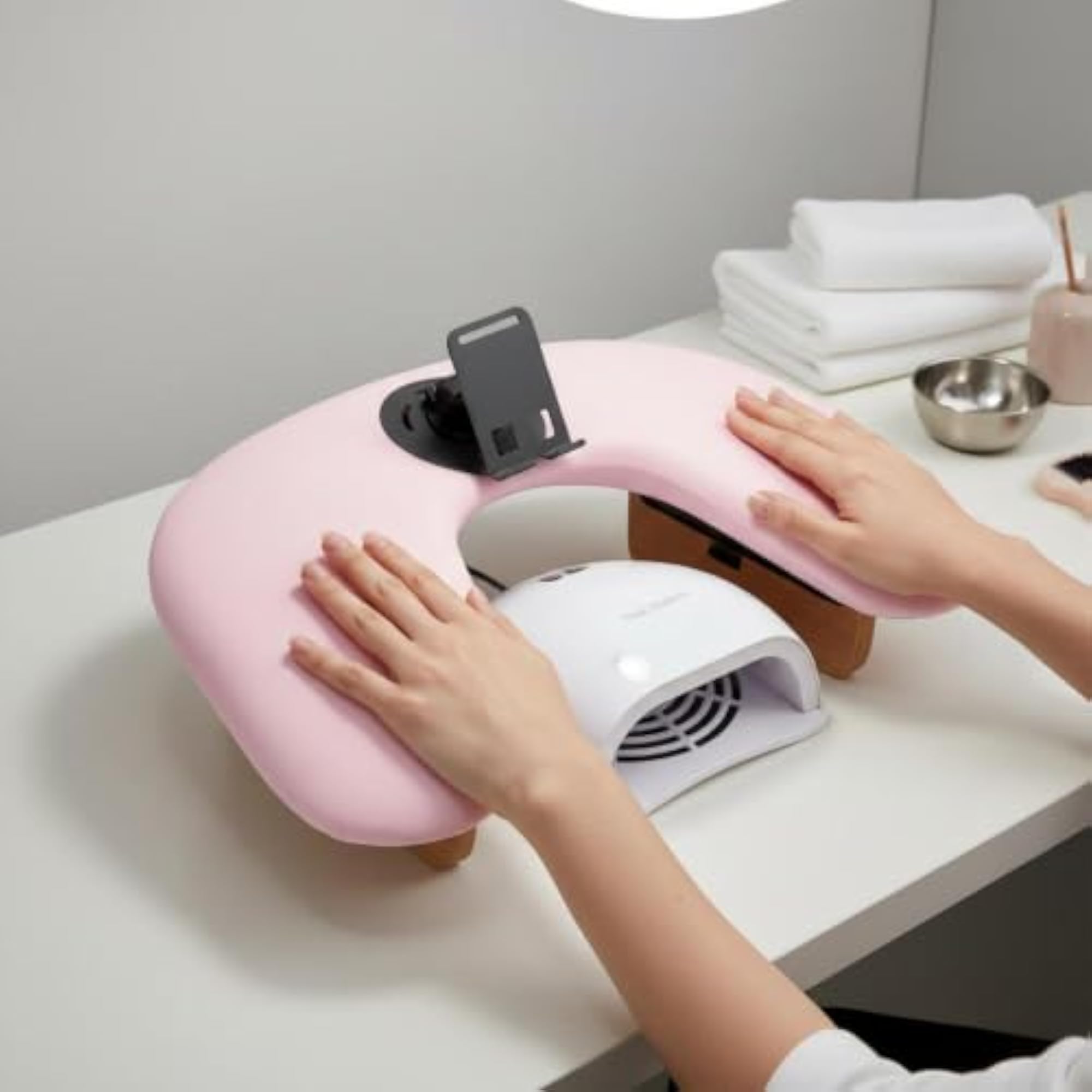 Foldable Nail Armrest Phone Holder for Manicurists