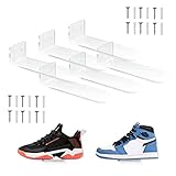 Floating Shoe Display Shelf for Wall Mount,Levitating Shoe Rack for Wall-Clear Acrylic Floating...
