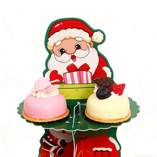 Support à cupcakes de Noël à 3 niveaux anti-encombrement - 6