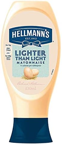 Hellmann's Lighter Than Light Mayonnaise Squeeze Bottle, 430ml