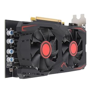 TICFOX Grafikkarte GTX550TI 6GB D5 192bit PCI Express X16 2.0 mit Dual-Fan-Gaming-Grafikkarte Unterstützt DVI VGA HD Multimedia Interface für Gaming, Computergrafikkarten