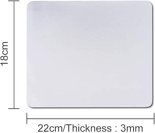 Miniatura 9 de MR.R Sublimación en blanco 9.4 x 7.8 x 0.12 pulgadas, alfombrilla de mouse cuadrada blanca de 0.118 in de grosor para impresión de transferencia de