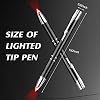 Zonon Lighted Tip Pen Flashlight Writing Ballpoint Pens LED Penlight Light Up with Bright White Light for Writing in the Dark, 3 Pieces