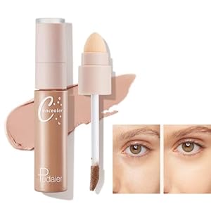 Concealer Stick, Double Head Concealer Makeup, Full Cover, Hydrating, All-Day Wear, Lightweight, 0.46 Fl Oz (#04)