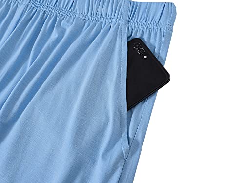 Image of MoFiz Mens Pajamas Set Short Sleeve PJ's Sleep Lounge Sleepwear Cool Pyjama Summer Sets Comfortable Lightweight