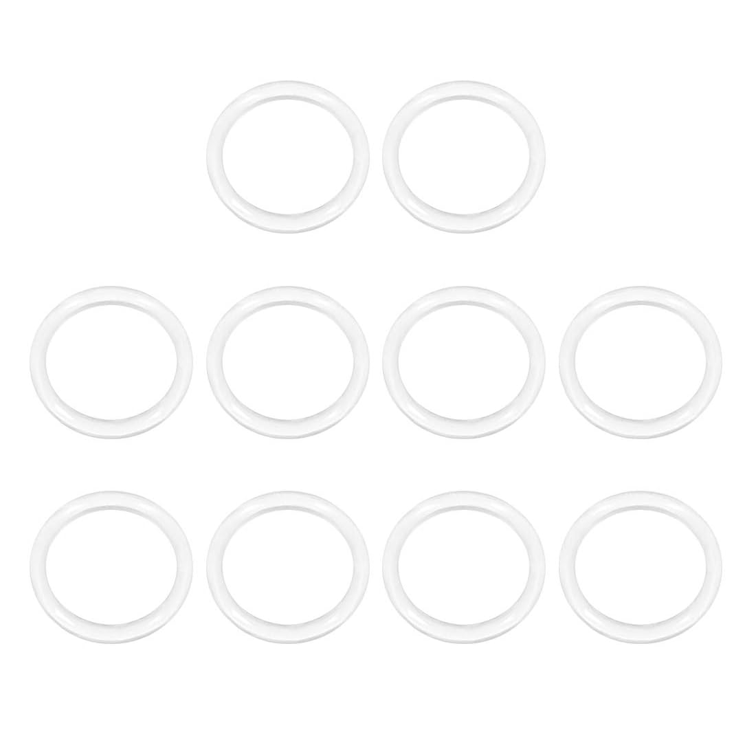 TOP-VIGOR 10Pcs Silicone O Ring, 19mm OD 15mm ID 2mm Width O Rings Sealing Gasket for Plumbing Washer Seal & Auto Quick Repair, White
