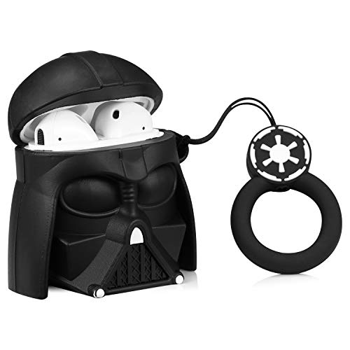 Joyleop Black Man Chain Case Compatible with Airpods 1/2, Cute Cartoon Fun Funny