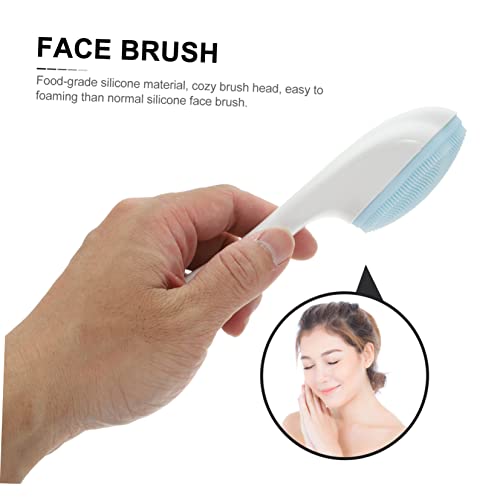 Baluue 6 Peças escova de rosto de silicone escova de limpeza ferramenta de limpeza facial pincel maq