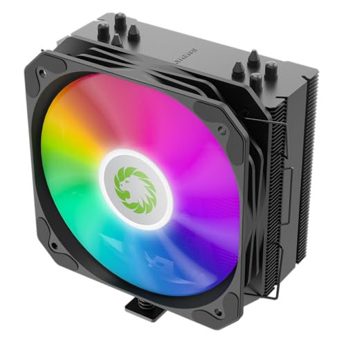 GameMax Sigma 540 ARGB CPU Cooler 200W TDP 4 x 6mm Copper Heatpipes & Aluminium Heat Sink CPU Air Cooler, 130mm ARGB PWM Fan For Intel LGA1700 / 115X / 1200 & AMD AM4 / AM5 | Black - Image 3