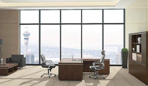 Image of Lakdi The Furniture Co Luxury Director & Execcutive L-Shape Office Table with Modern Design Boss Cabin and Integrated Storage, 3 Drawer Multi-Functional Wire Manager CPU Space with Storage - LDL-572