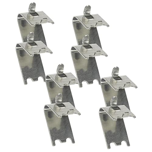 Mikinona Ganchos Metálicos para Refrigerador Soporte de Fijación Clips para Rejilla de Congelador 8 Piezas para Estantes de Vidrio Instalación