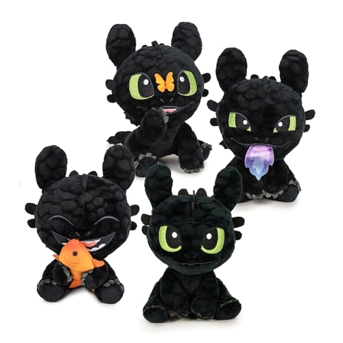 Famosa Softies - Peluches Aleatorio del Dragón Desdentado de 22 cm, Colecciona a Destentado con Diferentes Emociones de la Película, Envío Sorpresa, 4 Modelos, Desde 0 Años, Famosa (760025106)