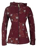 Handbestickte Blumen Patchworkjacke mit Zipfelkapuze