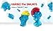 Haribo Smurf Gummies Candy - 4 oz Bags (Pack of 3) - Light Sugar Coated Gummy - With Mighty Merchandise Bag Clip