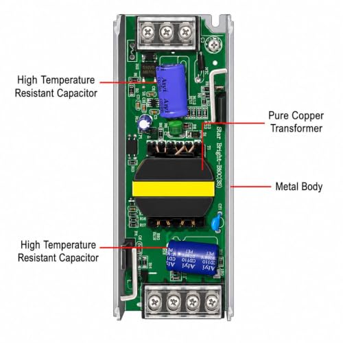 Image of YSD Strip Light Driver 12V 10AMP 120W AC to DC Switching Adaptor Convertor Driver /Power Supply for LED Strip Light Lamp /CCTV Camera /Security System /Radio /Computer Project (12V 10AMPS)