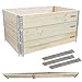 Produktbild BABQO 3 Stück Paletten Aufsatzrahmen 120x80cm (3 Etagen) Hochbeet Holz Gartenbeet Frühbeet