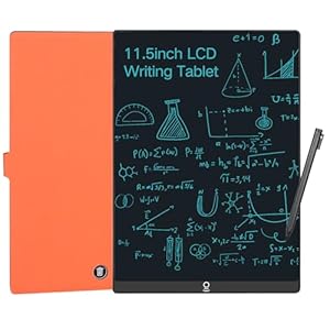 Czemo Lcd-schrijfbord, 11,5 inch met beschermhoes, herbruikbaar, lcd-schrijfborden voor volwassenen, digitaal schrijftablet, toverbord voor kantoor, klaslokaal, memo, notities, schetsen, effen kleur