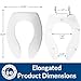 BEMIS 3155SSCT Commercial Open Front Plastic Toilet Seat, Extra Heavy Duty Industrial No Slam Seat without Lid, Secure Installation, Made in USA, Elongated, White