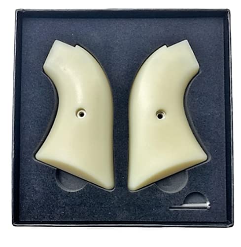 Premium Gun Grips Compatible Replacement For Heritage Arms Rough Rider 6 And 9 Shot .22 &.22 Mag Synthetic White Ivory Gun Grips #TOP5