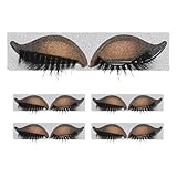iplusmile 5 Paar Lidschatten und Wimpernaufkleber Pvc Temporäre Make Up Sticker – 3d wimpernpads ohne Kleber Schnelles Augen Make Up für Festival Cosplay und Reisen