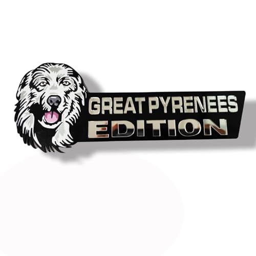 Image of Car Emblem: Dog Car Badge Laser Cutting Emblem Cool Decals Trucks German Shepherd Badge Corgi Edition Doodle Golden Retriever Vehicles Dachshund Addition Rottweiler (Great Pyrenees)