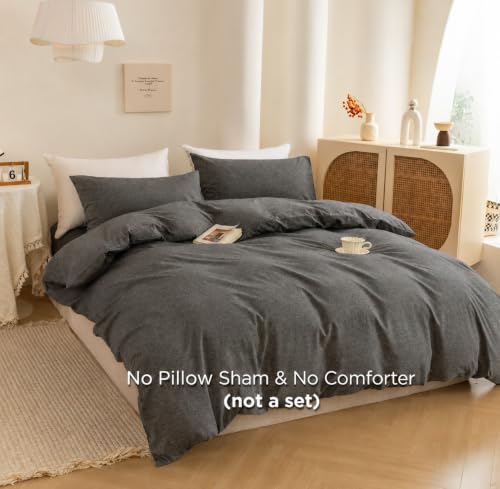 Image of Dark Grey Duvet Cover Only Ultra Soft & Breathable Comforter Cover King